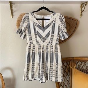 Anthropologie err:twa /// Striped Eyelet Romper